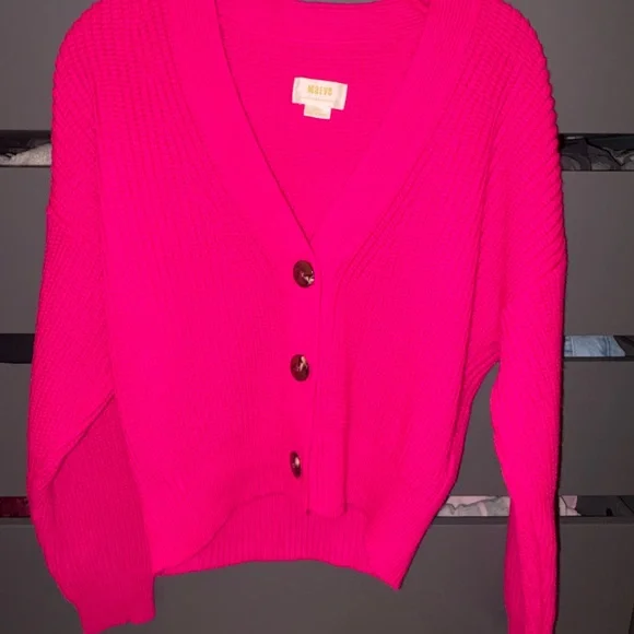 Anthropologie by Maeve Fuchsia Magenta Cardigan Sweater XS - Picture 2 of 7